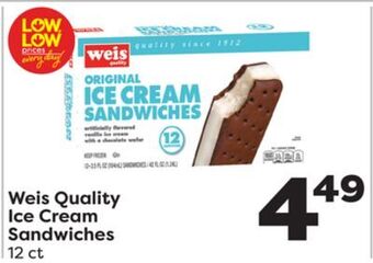 Weis Markets Weis quality ice cream sandwiches offer