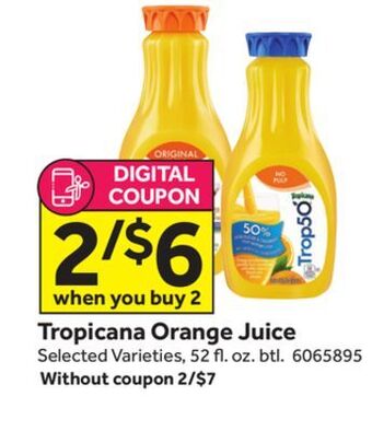 Stop&Shop Tropicana orange juice offer