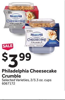 Stop&Shop Philadelphia cheesecake crumble offer