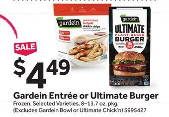 Stop&Shop Gardein entrée or ultimate burger offer