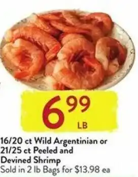 Fresh Thyme Wild Argentinian Or Peeled And Devine Shrimp offer