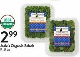 Fresh Thyme Josie's Organic Salads 5-8 oz offer