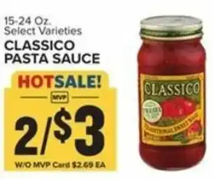 Food Lion Classico Pasta Sauce 15-24 oz offer