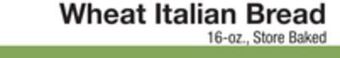 The Fresh Grocer Wheat italian bread offer