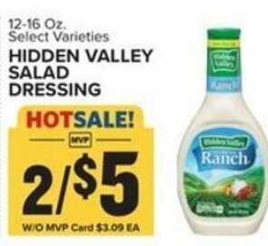 Food Lion Hidden Valley Salad Dressing 12-16 oz offer