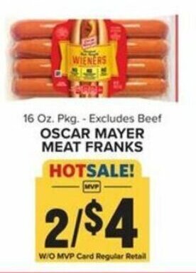 Food Lion Oscar Mayer Meat Franks 16 oz offer