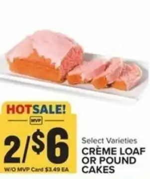 Food Lion Créme Loaf Or Pound Cakes offer