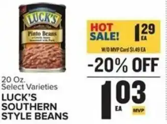 Food Lion Luck's Southern Style Beans 20 oz offer