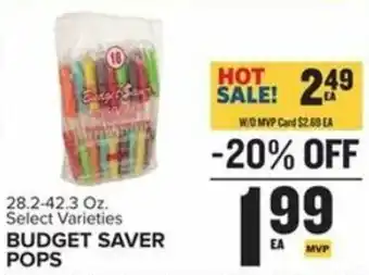 Food Lion Budget Saver Pops 28.2-42.3 oz offer