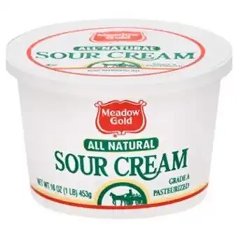 Meadow gold sour cream, 16 oz (1 lb) 453 g