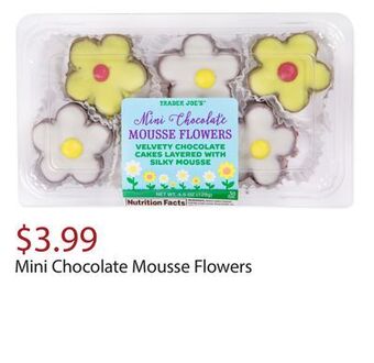 Trader Joe's Mini chocolate mousse flowers offer