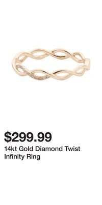 TJ Maxx 14kt gold diamond twist infinity ring offer