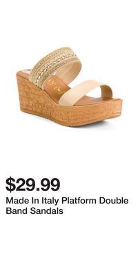 TJ Maxx Made in italy platform double band sandals offer