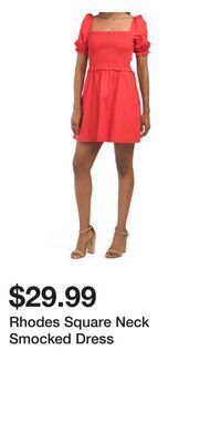 TJ Maxx Rhodes square neck smocked dress offer