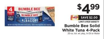 ShopRite Solid white tuna 4-pack offer