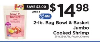 ShopRite 2-lb. bag jumbo cooked shrimp offer