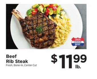 ShopRite Beef rib steak offer