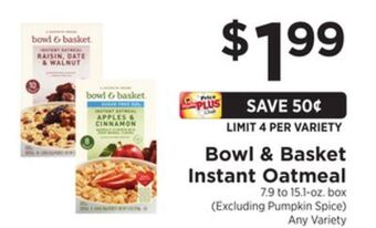 ShopRite Instant oatmeal offer