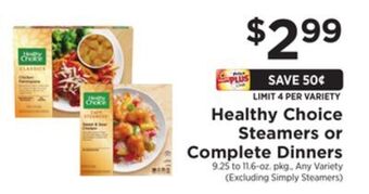ShopRite Steamers or complete dinners offer