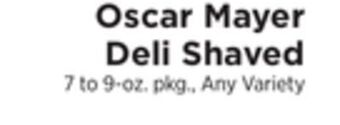 ShopRite Deli shaved offer