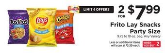 ShopRite Snacks party size offer