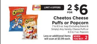 ShopRite Cheese puffs or popcorn offer