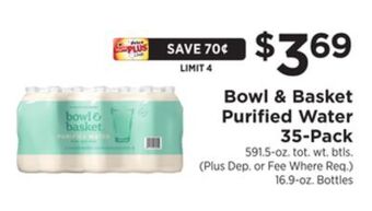 ShopRite Purified water 35- pack offer