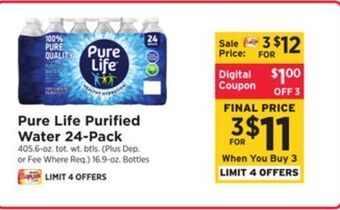 ShopRite Purified water 24-pack offer