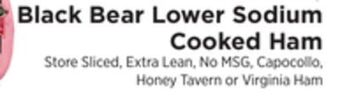 ShopRite Lower sodium cooked ham offer