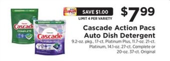 ShopRite Action pacs auto dish detergent offer