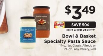 ShopRite Specialty pasta sauce offer