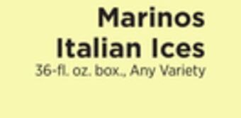 ShopRite Marinos italian ices offer