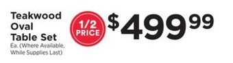 ShopRite Teakwood oval table set offer
