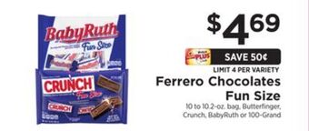 ShopRite Chocolates fun size offer
