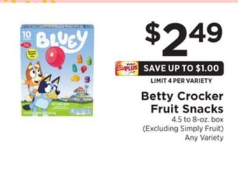 ShopRite Fruit snacks offer