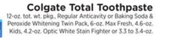 ShopRite Total toothpaste offer