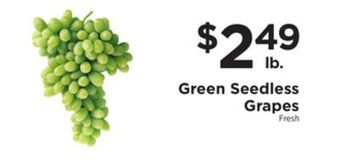ShopRite Green seedless grapes offer