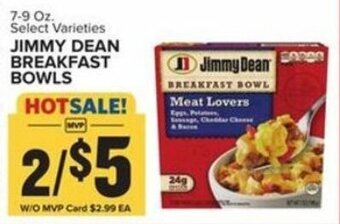 Food Lion Jimmy Dean Breakfast Bowls 7-9 oz offer