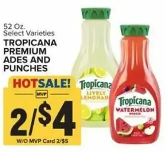 Food Lion Tropicana Premium Ades And Punches 52 oz offer
