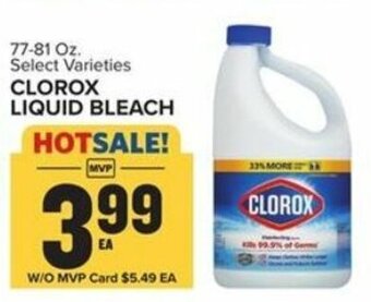 Food Lion Clorox Liquid Bleach 77-81 oz offer