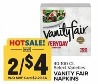 Food Lion Vanity Fair Napkins offer