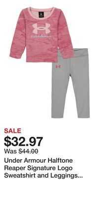 Cabela's Under armour halftone reaper signature logo sweatshirt and leggings set for babies offer