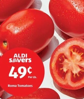 Aldi Roma Tomatoes offer