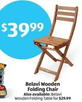 Aldi Belavi Wooden Folding Chair offer