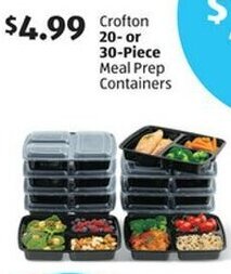 Aldi Crofton 20- or 30- Piece Meal Prep Containers offer