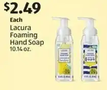 Aldi Lacura Foaming Hand Soap 10.14 Oz. offer