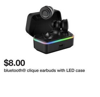 Five Below Bluetooth® clique earbuds with led case offer