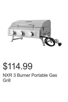 Costco Nxr 3 burner portable gas grill offer