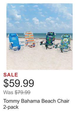 Costco Tommy bahama beach chair 2-pack offer