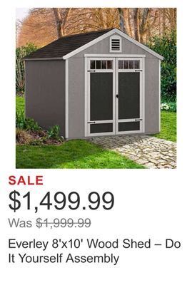 Costco Everley 8'x10' wood shed – do it yourself assembly offer